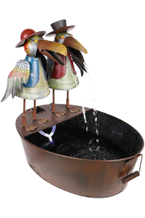 Fontaine à oiseaux décoration corbeau- image principale - Oasis-de-fontainesFontaine à oiseaux décoration corbeau- image principale - Oasis-de-fontaines